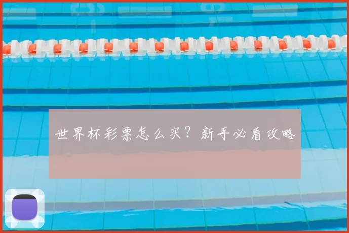 世界杯彩票怎么买？新手必看攻略